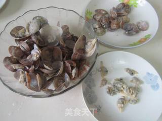 韭菜炒花甲的做法步骤:4