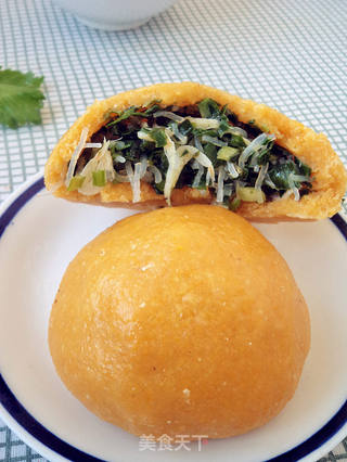 韭菜虾皮馅饽饽的做法步骤:11
