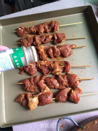 孜然烤肉串的做法步骤:9