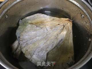 荷叶糯米鸡的做法步骤:3