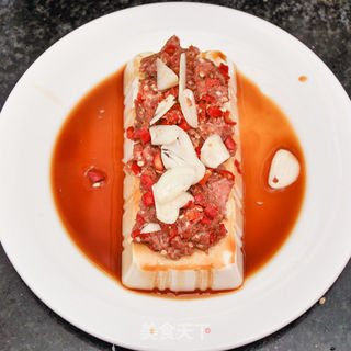 蒸内酯豆腐的做法步骤:6
