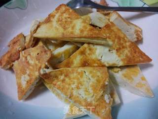 葱香黄金客家豆腐的做法步骤:3