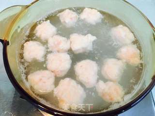 青菜虾球汤的做法步骤:7