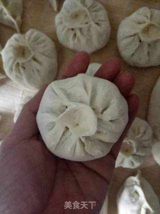 萝卜粉条虾皮素馅包子的做法步骤:9