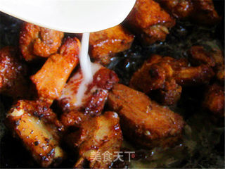 茄汁排骨龙眼肉的做法步骤:7