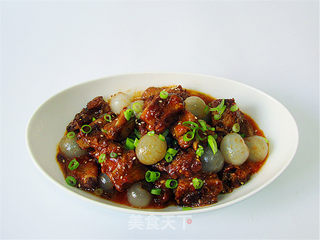 茄汁排骨龙眼肉的做法步骤:10
