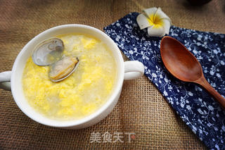 蛤蛎鸡蛋粥的做法步骤:5