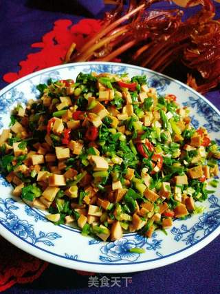 #春食野菜香#马兰头拌香豆干的做法步骤:5