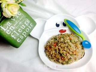 ＃春食野菜香＃香椿炒饭的做法步骤：8