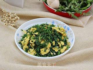 #春食野菜香#荠菜炒鸡蛋的做法步骤:7