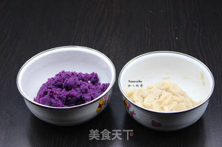 山药紫薯糕的做法步骤:2