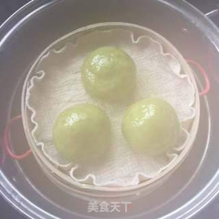 #春食野菜香#肉松蛋黄青团的做法步骤:13