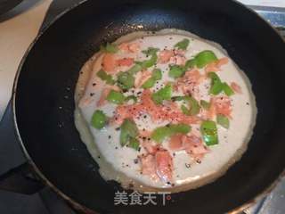 三文鱼褐麦饼的做法步骤:8