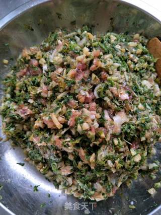 #春食野菜香#荠菜煎饺的做法步骤:2