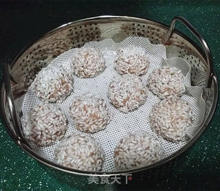 莲藕猪肉珍珠丸的做法步骤:8