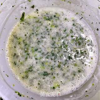 #春食野菜香# 荠菜鸡蛋软饼的做法步骤:4