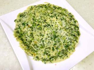 #春食野菜香# 荠菜鸡蛋软饼的做法步骤:6