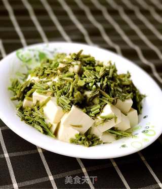 #春食野菜香# 香椿拌豆腐的做法步骤:6