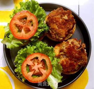 微辣鸡腿汉堡的做法步骤:5