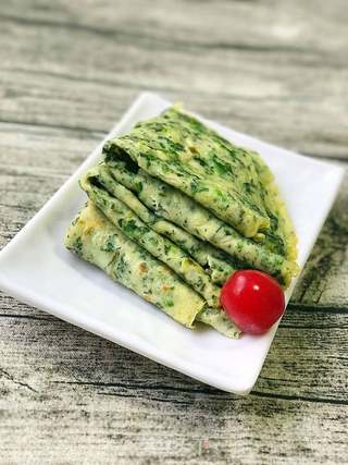 #春食野菜香# 荠菜鸡蛋软饼的做法步骤:7