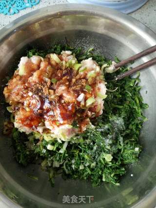 #春食野菜香#荠菜蒸饺的做法步骤:8