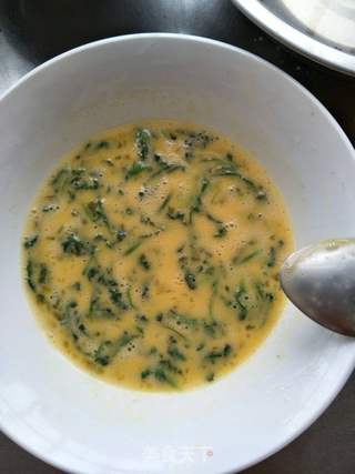 #春食野菜香#荠菜厚蛋烧的做法步骤：2