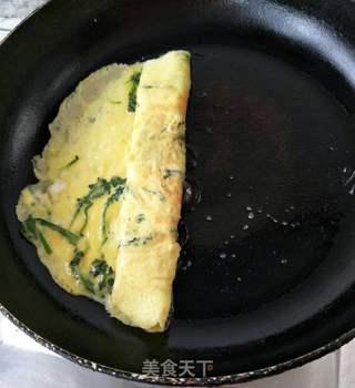 #春食野菜香#荠菜厚蛋烧的做法步骤：4