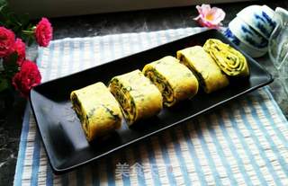 #春食野菜香#荠菜厚蛋烧的做法步骤：9
