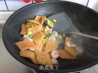 三鲜小米锅巴的做法步骤:14