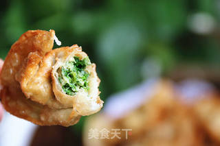 #春食野菜香#油炸荠菜馄饨的做法步骤:13