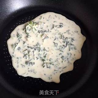 #春食野菜香#荠菜早餐饼的做法步骤：8