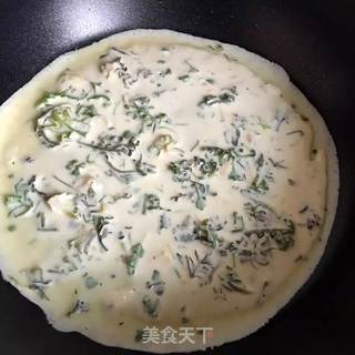#春食野菜香#荠菜早餐饼的做法步骤:9