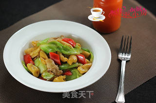 包菜肉片炒猫耳朵的做法步骤:14