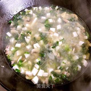 #春食野菜香# 荠菜春笋豆腐羹的做法步骤:10