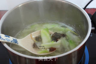 皮蛋娃头芥菜汤的做法步骤:5