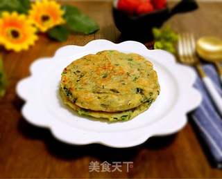 #春食野菜香#芹菜叶肉末鸡蛋饼的做法步骤:7