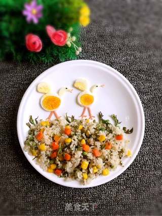 #春食野菜香#香椿炒饭的做法步骤:14