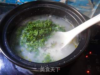 #春食野菜香#黑木耳荠菜粥的做法步骤:7