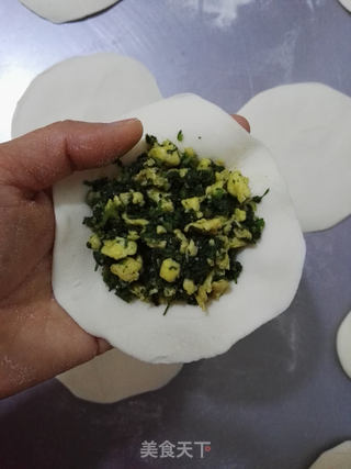 #春食野菜香#荠菜馅饼的做法步骤:11