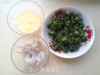#春食野菜香#荠菜虾仁蛋花汤的做法步骤:2