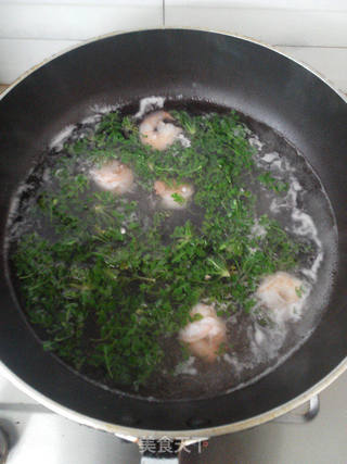 #春食野菜香#荠菜虾仁蛋花汤的做法步骤:4