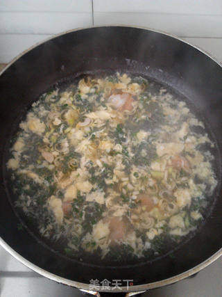 #春食野菜香#荠菜虾仁蛋花汤的做法步骤:6