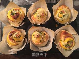 培根芝士面包卷的做法步骤:12