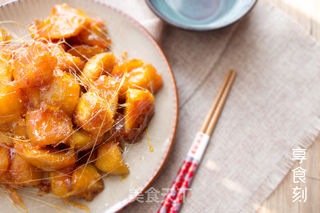 【让王源落泪的美食】拔丝地瓜的做法步骤:12