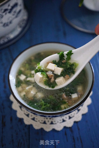 #春食野菜香# 荠菜豆腐羹的做法步骤：12