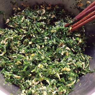 #春食野菜香#香煎荠菜馄饨的做法步骤:6