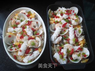#第四届烘焙大赛暨是爱吃节#芝士海鲜焗饭的做法步骤:8