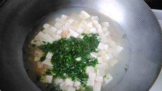 #春食野菜香#荠菜虾米豆腐羹的做法步骤:8