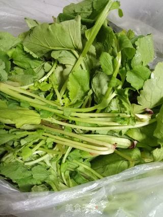 #春食野菜香#萝卜缨拌腐竹的做法步骤：1