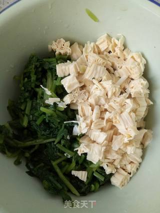 #春食野菜香#萝卜缨拌腐竹的做法步骤:8
